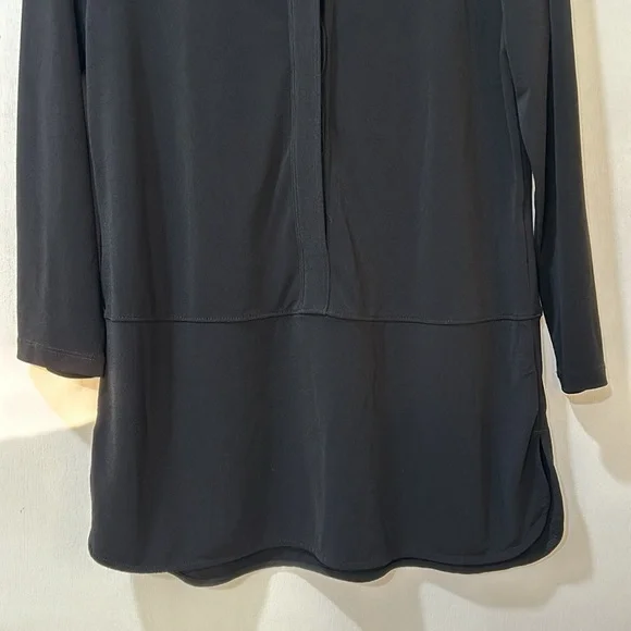 RALPH LAUREN WOMENS BLOUSE HIDDEN 3/8 BUTTONS BLACK Sz MD - Picture 5 of 10